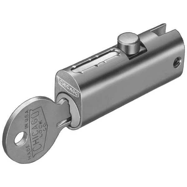 Compx Chicago File Cabinet Locks, Chrome, 2 Number of Keys, Different Key Type - C5001LP-KD
