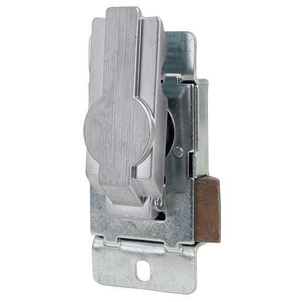 Ccl Enclosure Lock, Dull Chrome, Varies For Door Thickness, 0 Number of Keys, Non-Keyed Key Type - 15768