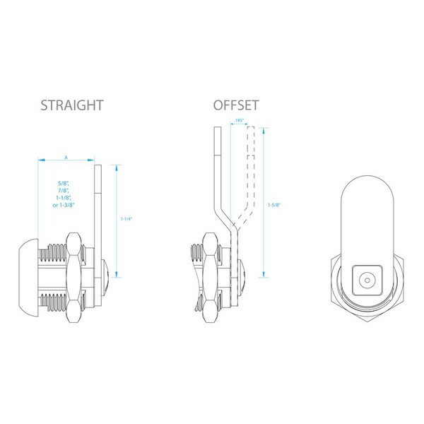 Camco CAM LOCK THUMB OPERATED 7/8IN - 44323