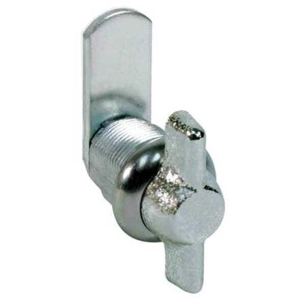 Compx Fort Keyless Wing-Handle Cam Locks, Bright Nickel, 15/64 in For Door Thickness, 0 Number of Keys - MFWTT058