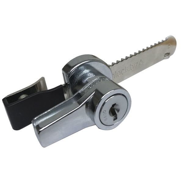 Delta Lock Sliding Door Lock, Polished chrome, 1/4 For Door Thickness, Keyed Alike Key Type - G RR1250R270PCSM1