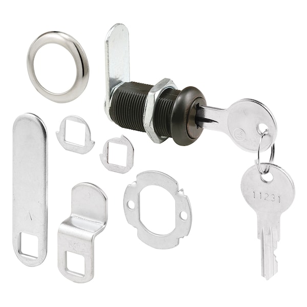 Prime-Line 1-3/8 in. Classic Bronze Cam Lock - U 11089