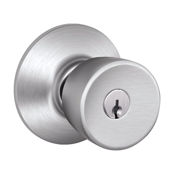 Schlage Schlage Bell Satin Chrome Entry Door Knob 1-3/4 in. - F51VBEL626