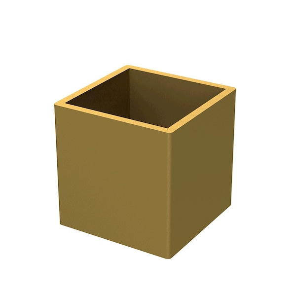 Diseños de Distinción 1" x 1" Ferrule Cuadrado - Latón Satinado - 01FRS1010SB1