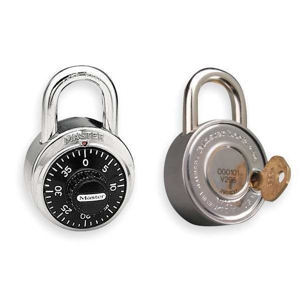 Master Lock Combination Padlock, Body Material Stainless Steel, Body Thickness 3/4 in, Dial Location Front - 1525
