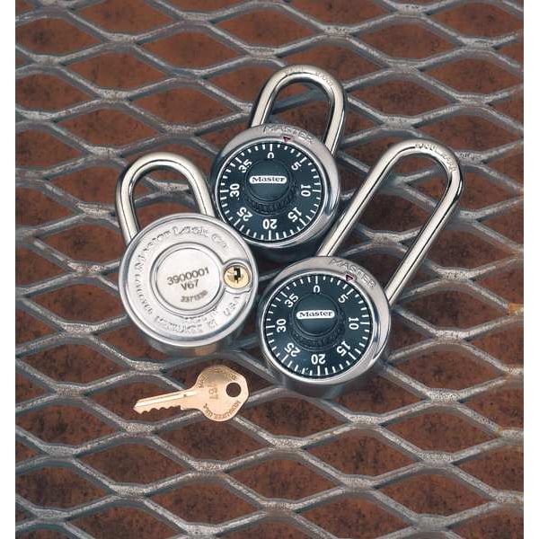 Master Lock Combination Padlock, Body Material Stainless Steel, Body Thickness 3/4 in, Dial Location Front - 1525