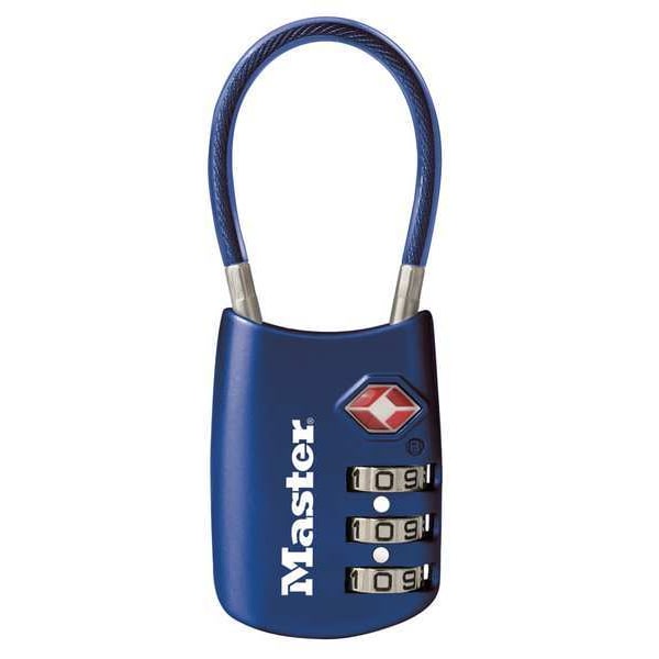 Master Lock 1-3/16" Blue Set Your Own Combination TSA Luggage Lock - 4688DBLU