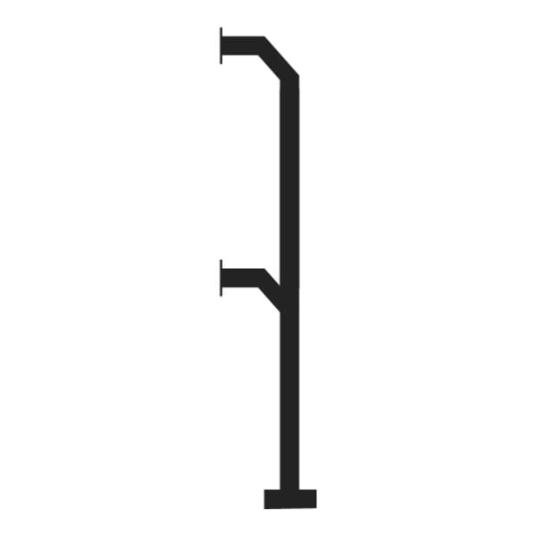 Pedestal Pro Dual Head Gooseneck Pedestal, 84"H, 80 lb. - 84-DSP-4-12-12