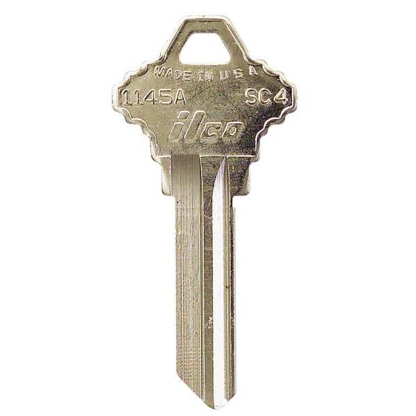 Kaba Ilco Key Blank, Type SC4, 6 Pin, PK10 - 1145A-SC4
