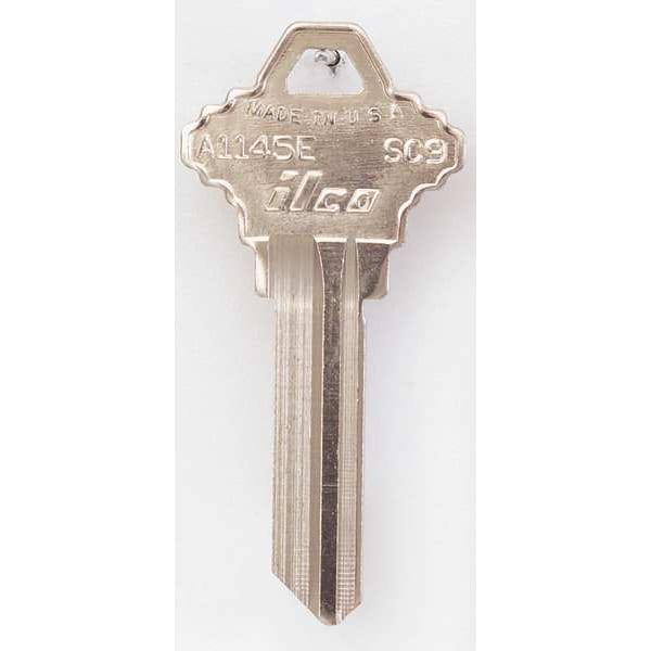 Kaba Ilco Key Blank, Brass, Type SC9, 6 Pin, PK10 - A1145E-SC9