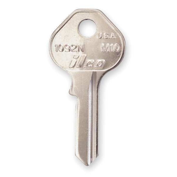 Kaba Ilco Key Blank, Brass, Type M10, 4 Pin, PK10 - 1092N-M10