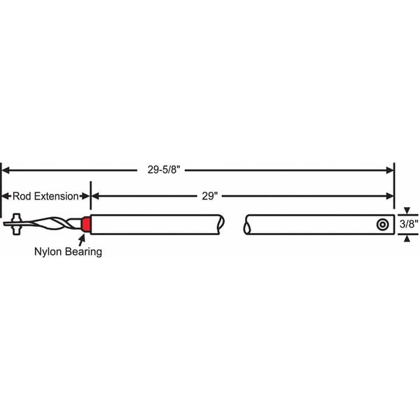 Zoro Select Tube Balance, Non-Tilt Window, 29-5/8" L - 76-SMS29R