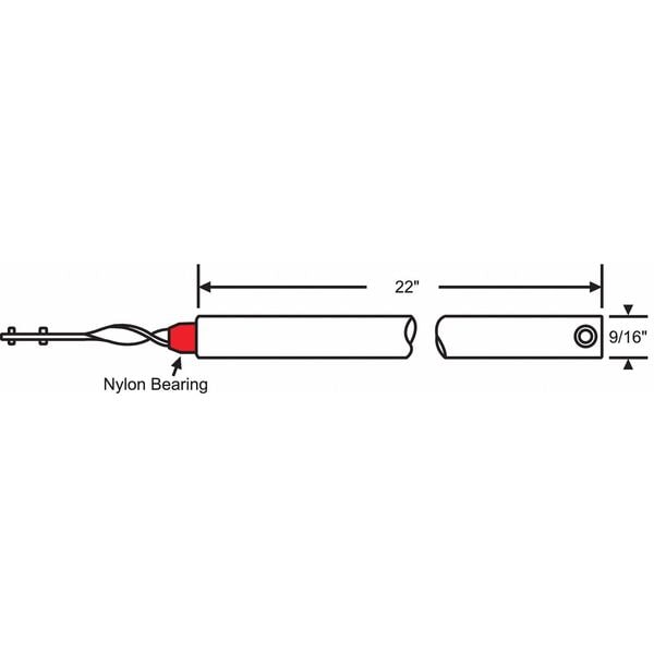 Zoro Select Tube Balance, Tilt Window, 23" L - 85-22R