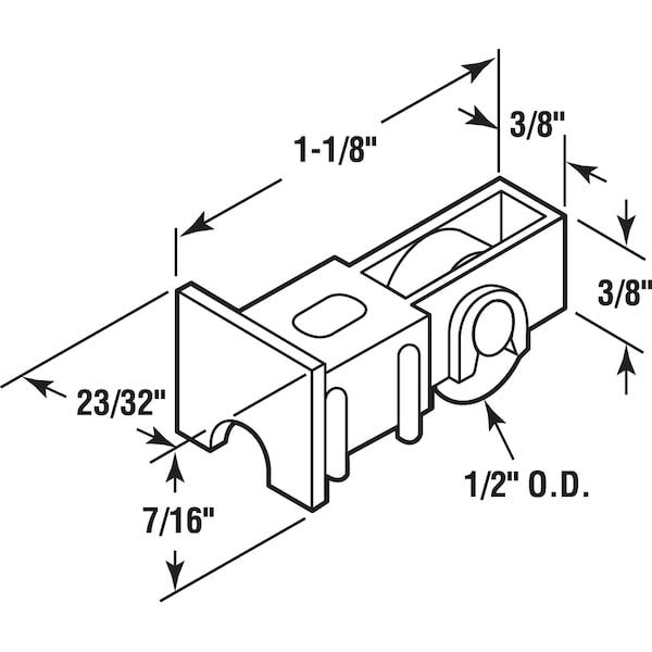 Prime-Line Sliding Window Roller, Steel, Black Nylon Housing 2 Pack - G 3143