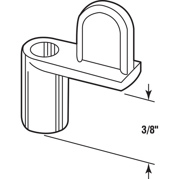 Prime-Line Diecast Zinc 3/8 in. Offset Window Screen Clip, White (8 Pack) - L 5787