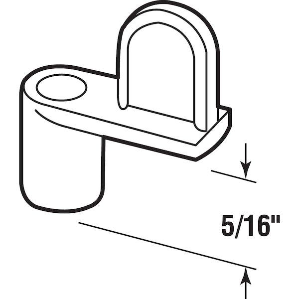 Prime-Line 5/16 in. Offset Zinc Diecast Window Screen Clips 8 Pack - L 5823