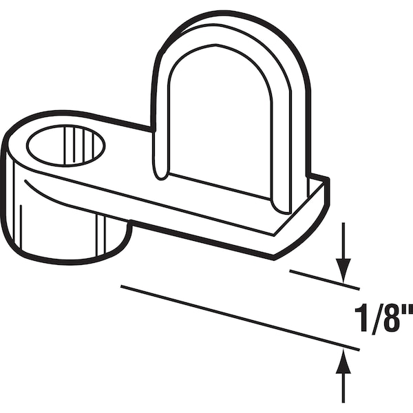Prime-Line Diecast Zinc 1/8 in. Offset Window Screen Clip, Adobe (8 Pack) - L 5699