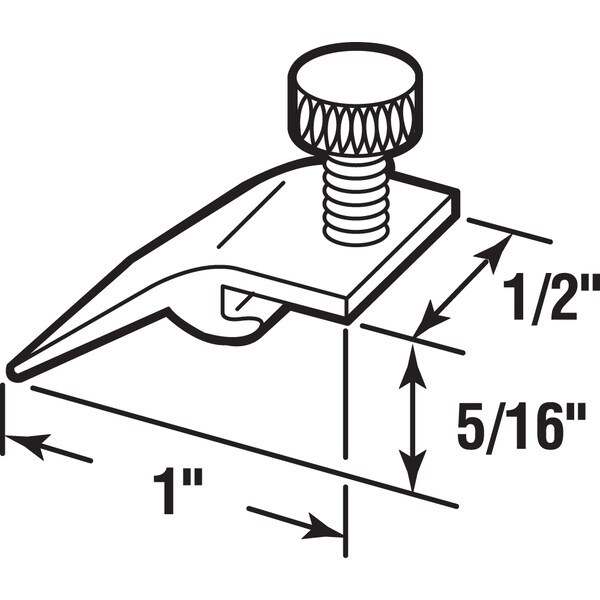 Prime-Line Storm Door Panel Clip with Screws, 5/16 in., Aluminum 8 Pack - T 8726