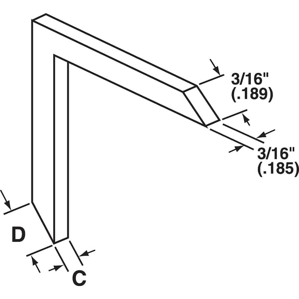 Prime-Line Prime-Line White Aluminum 3/16 in. W X 3/16 in. L Window Frame Corner 1 pk - PL15030