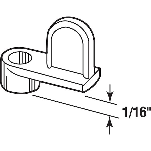 Prime-Line Diecast Screen Clip, 1/16 in., White 100 Pack - PL 14418