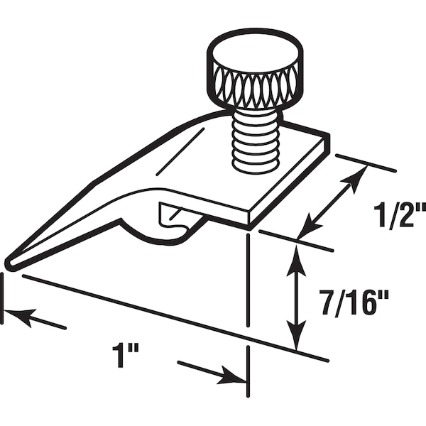 Prime-Line 5/16 in. Storm Door Panel Clips with Screws, Mill Finish 8 Pack - PL 7947