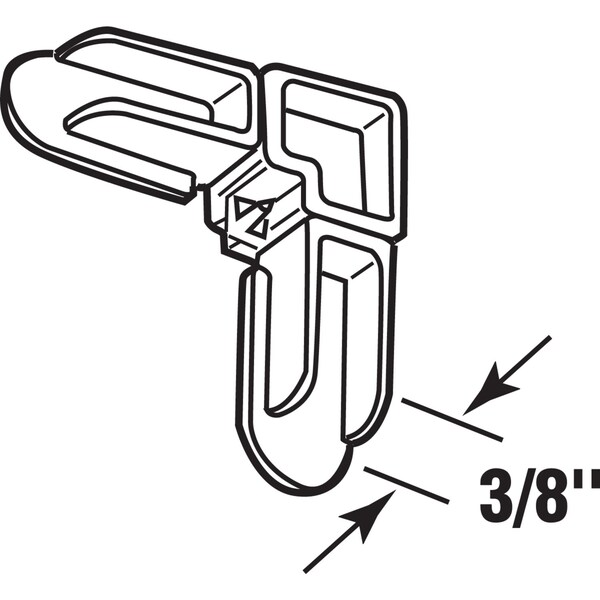 Prime-Line Prime-Line White Plastic 3/8 in. W X 3/4 in. L Screen Frame Corner 1 pk - PL14274