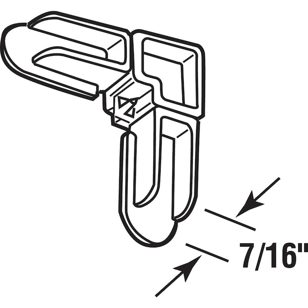 Prime-Line Prime-Line Gray Plastic 7/16 in. W X 3/4 in. L Screen Frame Corner 1 pk - PL14258
