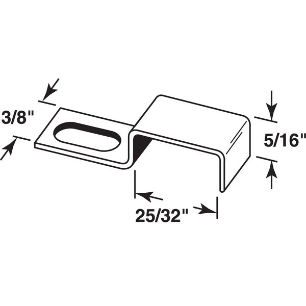 Prime-Line 3/8 x 3/4 in., Aluminum, Screen Stretcher Clips with Screws 8 Pack - L 5836