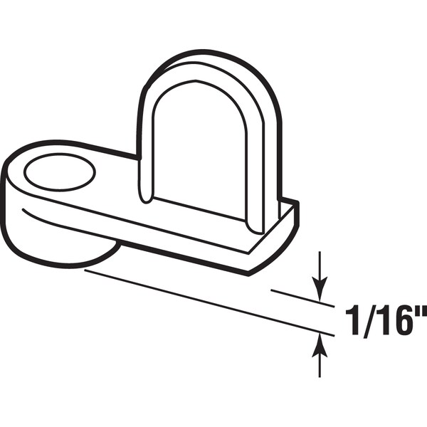 Prime-Line Diecast Zinc 1/16 in. Offset Window Screen Clip, White 8 Pack - L 5786