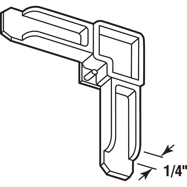 Prime-Line Prime-Line Bronze Plastic 1/4 in. W X 3/4 in. L Screen Frame Corner 1 pk - PL 14297