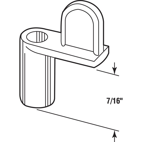 Prime-Line 7/16 in. Offset Zinc Diecast Window Screen Clips, Black (8 Pack) - L 5938