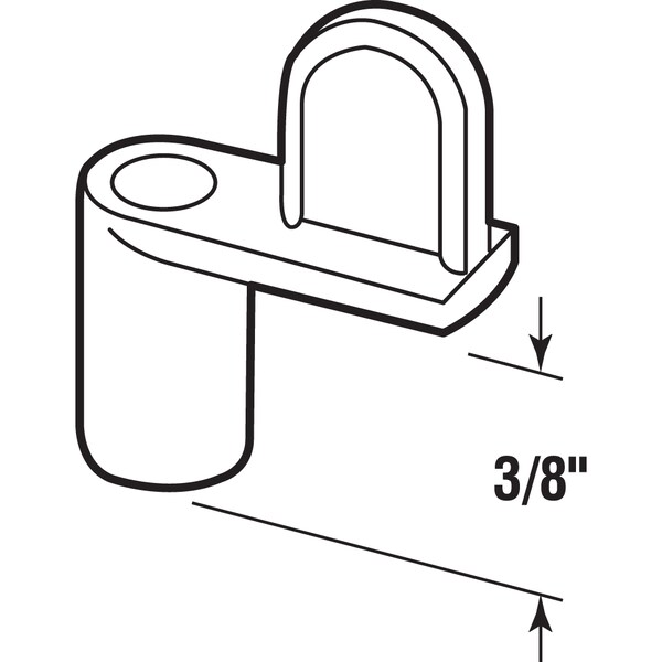 Prime-Line 3/8 in. Offset Zinc Diecast Window Screen Clips, White 8 Pack - L 5838