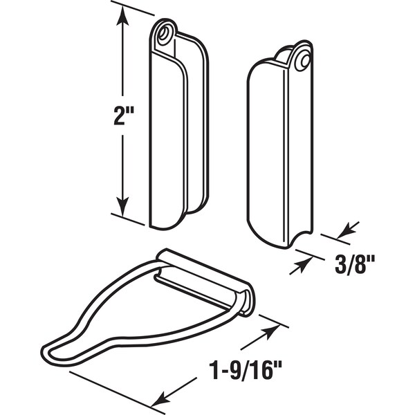 Prime-Line Screen Frame Top Hangers, Fits 3/8 in. Screen Frames, Aluminum, Mill Finish (1 Set) - L 5780