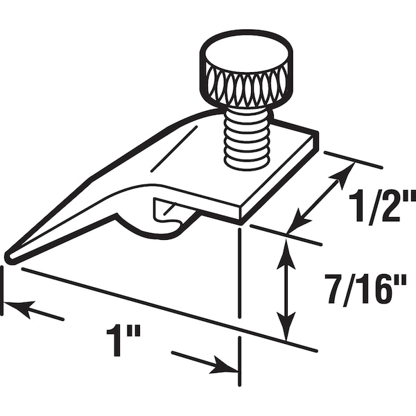 Prime-Line 7/16 in. White, Deep Reach Storm Door Panel Clip 8 Pack - T 8731