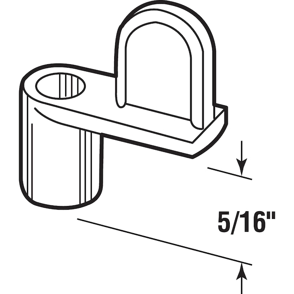 Prime-Line Diecast Zinc 5/16 in. Offset Window Screen Clip, Black 8 Pack - L 5638