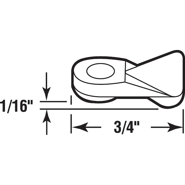 Prime-Line White Flush Storm Door Clip with Screws 8 Pack - T 8732