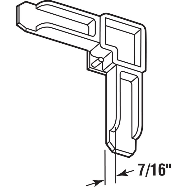 Prime-Line 3/4 in. x 7/16 in. Screen Frame Corners, Plastic, White 4 Pack - PL 7726