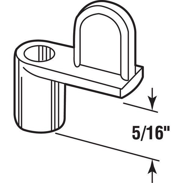 Prime-Line Diecast Screen Clip, 5/16 in., White 100 Pack - PL 14466