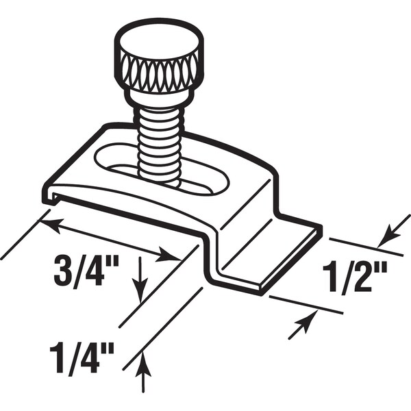 Prime-Line 1/4 in. White Aluminum Storm Door Panel Clip (8 Pack) - T 8725
