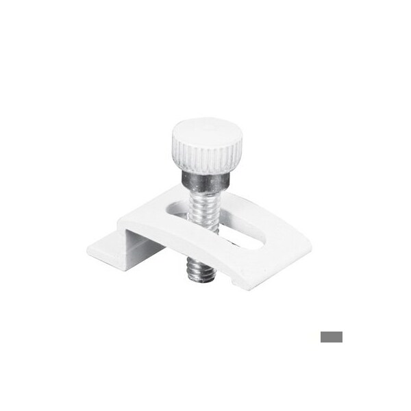 Prime-Line 1/4 in. White Aluminum Storm Door Panel Clip (8 Pack) - T 8725