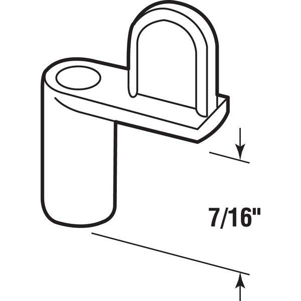Prime-Line Diecast Zinc 7/16 in. Offset Window Screen Clip, White 8 Pack - L 5788