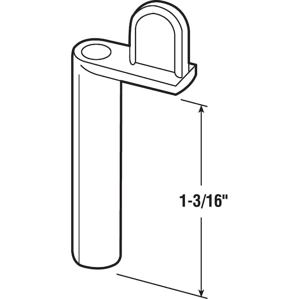 Prime-Line Diecast Zinc 1-3/16 in. Offset Window Screen Clip, Almond 8 Pack - L 5696