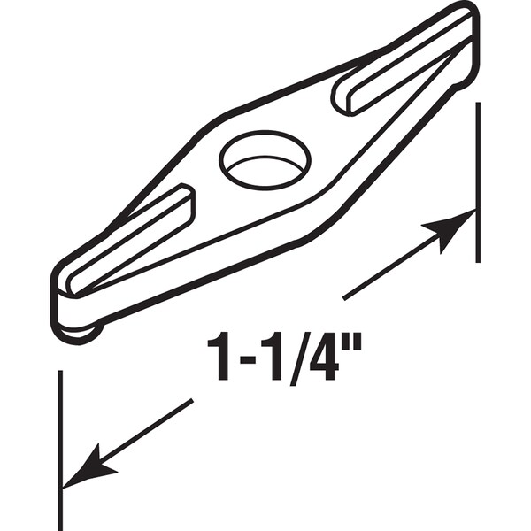 Prime-Line Double Wing Flush Clips, 1-1/4 in., Plastic, White 6 Pack - L 5912
