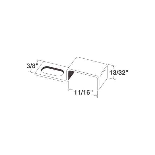 Prime-Line Screen Stretcher Clip with Screws, Aluminum (12 Pack) - PL 7971