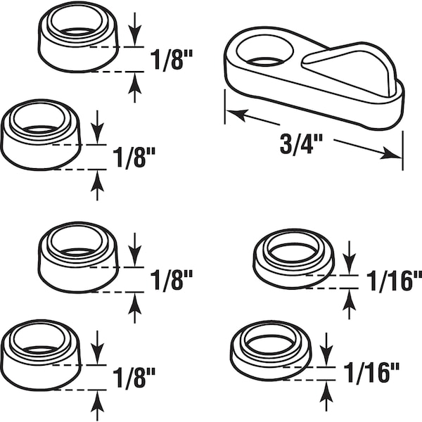 Prime-Line Universal Screen Clips, Fits Flush To 7/16 in., Plastic, Bronze 4 Pack - L 5922