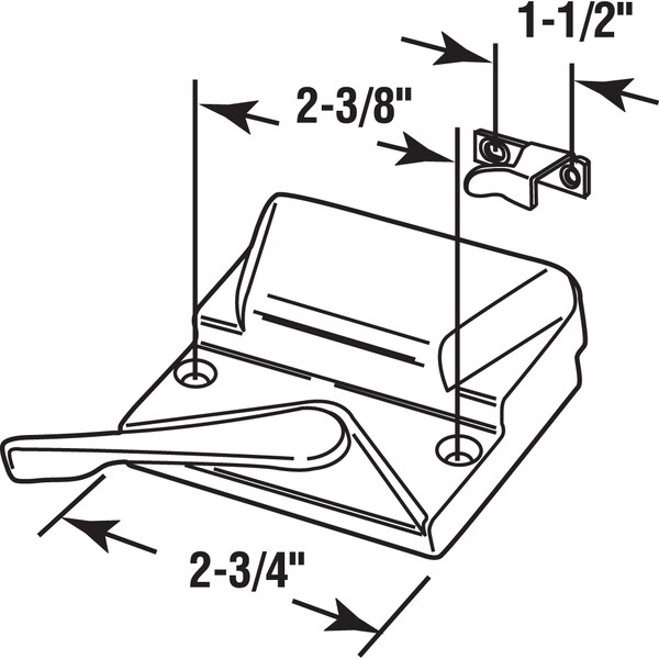 Prime-Line Casement and Awning Window Sash Lock, Zinc Diecast Construction, Bronze Single Pack - TH 24152-A