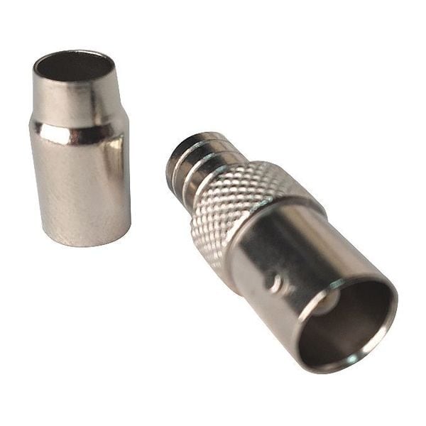 Conector de compresión coaxial Vitek, hembra BNC, paquete de 10 - VT-BNC-CRMP-FL10
