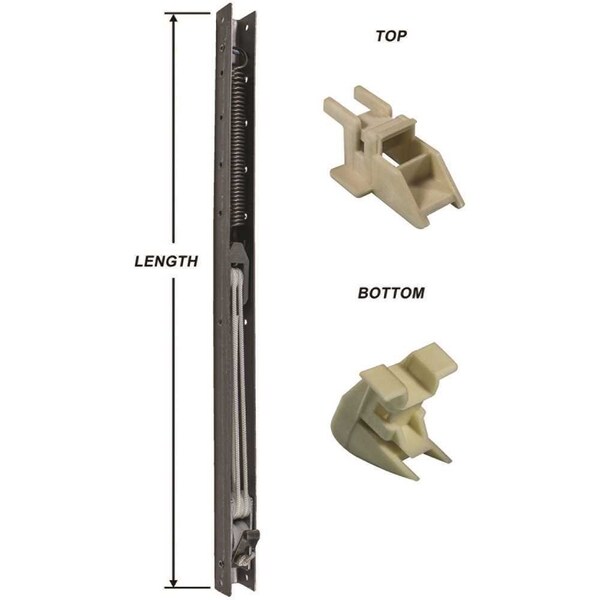 Strybuc 33 in. L Window Channel Balance 3230 with Top and Bottom End Brackets Attached 9/16 x 5/8 in. D, 4PK - 60-323-3H4
