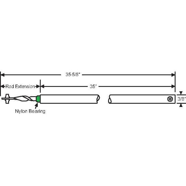 Strybuc 35in Green Spiral Balance - 76-SMS35G