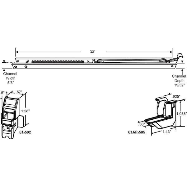 Strybuc 33in CHANNEL BALANCE 18-24LBS - 61AP-324-0